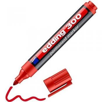 Edding 300 Permanent Marker Round Tip Red 1 Piece