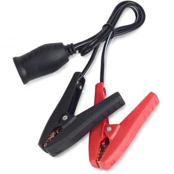 BESTEK Cable para Conexión a la Batería con Toma de Mechero y Pinzas Cocodrilo para Coche
