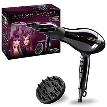 Imetec Salon Expert P2 2200 - Secador de pelo profesional, 2200 W, tecnología de iones, revestimiento de cerámica y turmalina, 8 combinaciones de aire/temperatura
