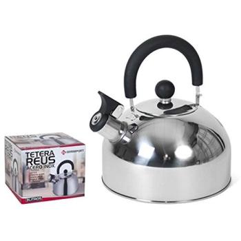 Hervidor de Agua Silbante de Acero Inoxidable 2.5L para Inducción y Gas - Tetera con Mango Ø 19CM