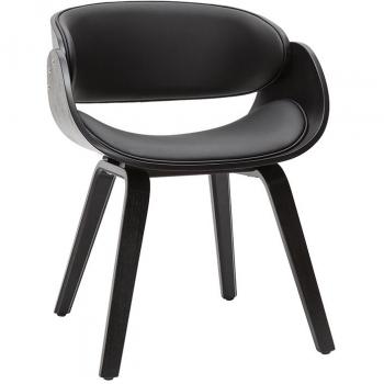 Silla de diseño negra BENT Miliboo