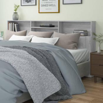Cabecero con contenedor Sonoma gris 220x19x103,5 cm