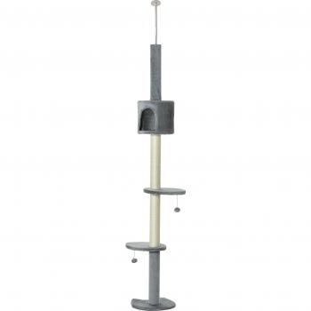 Árbol Rascador para Gatos PawHut con Altura Ajustable
