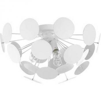 Plafón Moderno Blanco Semicircular de 3 Luces Maritsa con Diseño Industrial Art Deco