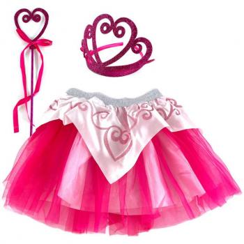 Kit Hada Princesita Fucsia Infantil: Tutú, Tiara y Varita