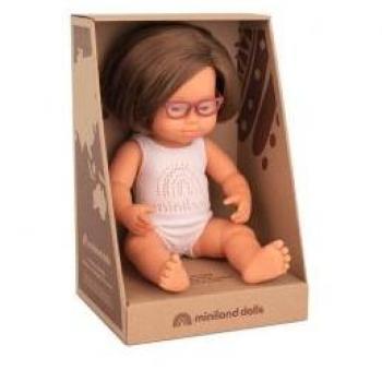 Muñeca Bebé Caucásico Con Gafas 38 Cm