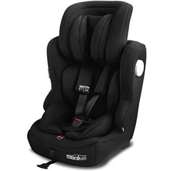 Asalvo Master Fix 15181 Silla de Coche, Grupo 1/2/3, de 9 a 36 Kilos, Negro