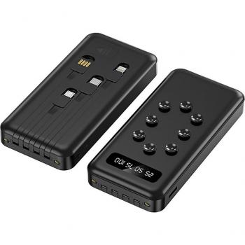 Powerbank con ventosas de 10.000mAh y múltiples conectores incorporados para sujeción posterior al smartphone