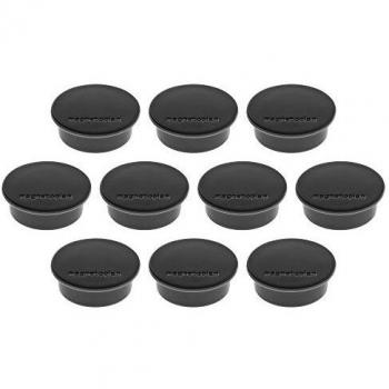 Imán Premium Discofix 40mm Negro - Paquete de 10 unidades, Fuerza de Sujeción 2.2 kg