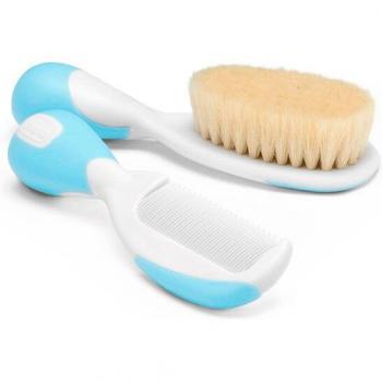Chicco Set de Cepillo y Peine Azul para el Cuidado del Pelo