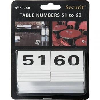 Securit cuadro negro de mesa 51-60 Marcas, números, 4 x 4 x 5 CM