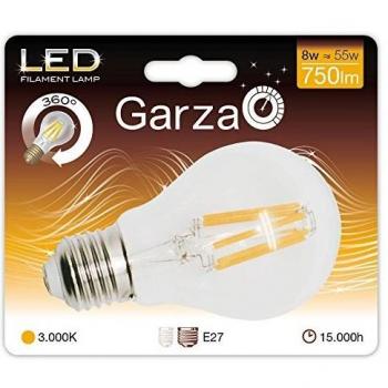 Garza Bombilla Led filamento E27, 8 W, 10.50 x 6