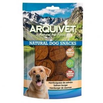 Delicias de Salmón en forma de Hamburguesa - Snack natural para perros - 100 g