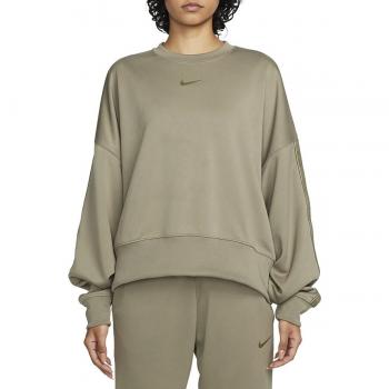 Nike Women's Oversized Crewneck Sweatshirt in Matte Olive, Size M