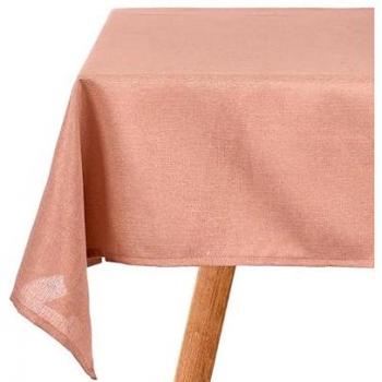 Mantel de poliéster 140x140cm rosa palo colección Kinvara