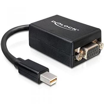 DeLOCK 65256 adaptador de cable VGA Mini Displayport 1.1a Negro