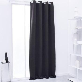 Cortina TODAY Negro 140 x 240 cm, tipo de producto: cortina, color: negro, dimensiones: 140 x 240 cm