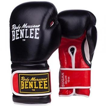 Benlee Sugar Deluxe Boxing Gloves 12 oz Black/Red Unisex