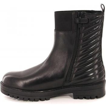 Botines de Piel Negra para Niña Gioseppo con Elástico Chelsea y Cremallera Interior