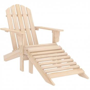 Silla de jardín Adirondack con otomana de madera vidaXL