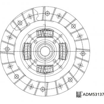 Disco de embrague BLUE PRINT ADM53137 con características de alta calidad y durabilidad, diseñado para un rendimiento óptimo en vehículos