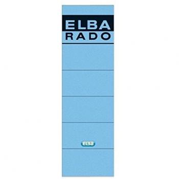 Elba Rado - Bolsa de 10 etiquetas autoadhesivas para archivadores y revisteros anchas, color azul