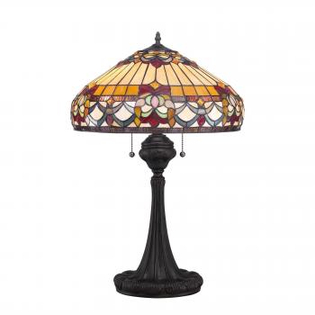 Lámpara de mesa Belle Fleur en diseño Tiffany