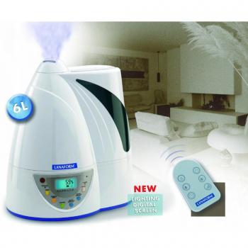 Humidificador Ultrasonico de 6L Lanaform Vapolux para 25m2 con Difusión de Iones y Control Remoto