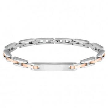 Pulsera de Hombre Sector No Limits ENERGY en Acero PVD Oro Rosa con Esmalte - SAFT52