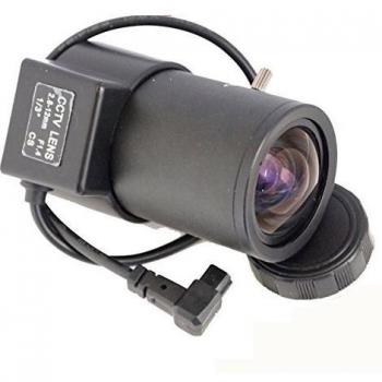 Lente Varifocal Uvusee 2.8-12mm F1.4 con Iris Automático para Cámara de Seguridad CCTV, Montaje Cs y Unidad de CC, 1/3 Pulgadas