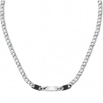Collar de Hombre Morellato Catene en Acero PVD Negro con Piedra - SATX01