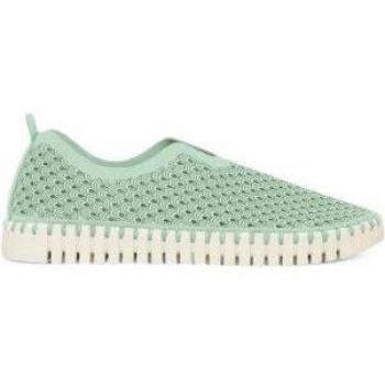 Cómoda deportiva mujer Ilse Jacobsen Tulip 3275 en fresaca microfibra reciclada perforada tono verde