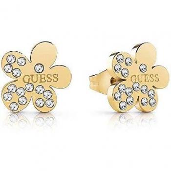 Pendientes guess flower garden acero inoxidable quirurgico flor logo chapado oro ube78130 ac1138