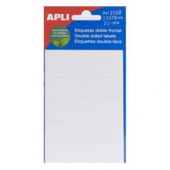 APLI 2552 - Etiquetas blancas doble frontal
