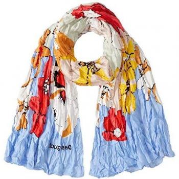 Desigual Foul_Blooming Flower Bufanda, Negro