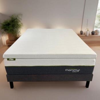 Topper Viscoelástico 90x190 cm con Funda Lavable y Desenfundable, Nucleo 100% Viscoelástico, Transpirable y Alivio de Dolores - Fabricado en España
