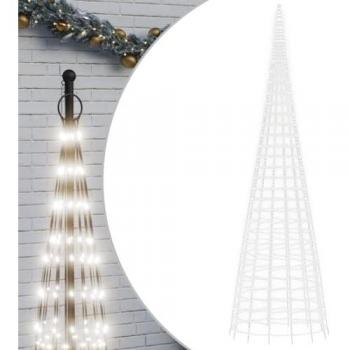 Árbol de Navidad en asta de bandera 3000 LED blanco frío 800 cm