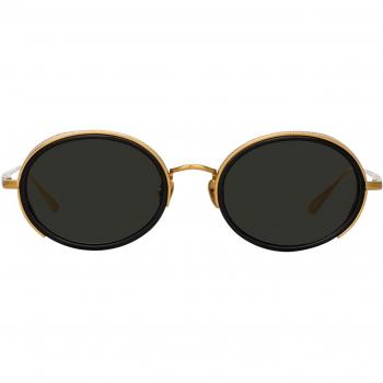 Linda Farrow FINN LFL1413 C1 Men's Sunglasses Gold Size 52