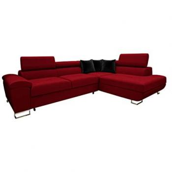 Sofá rinconero Comfivo 166 con función de descanso y caja de ropa de cama, 270 x 71 x 202 cm