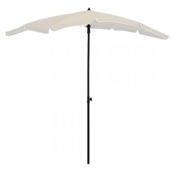 vidaXL Garden Parasol with Pole 200x130 cm Sand