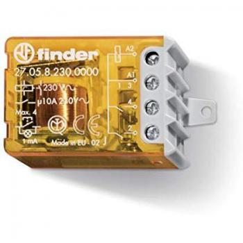 Relé de impulso Finder 27.05.8.230.0000, 2 NO, 230V AC, 10A, Montaje en Panel