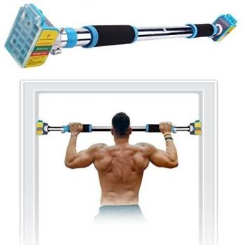 AETKFO Barra de Dominadas sin Tornillos, Barra de Ejercicio para Pared, Ajustable 75cm-108cm, hasta 200 kg, Barra de Entrenamiento para Puerta Bloqueo Auto para Gimnasio en Casa Entrenamiento Físico