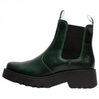 Fly London Medi Petrol Chunky Leather Chelsea Boots