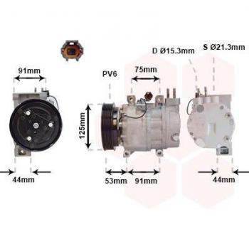 Compresor de aire acondicionado VAN WEZEL 1300K259