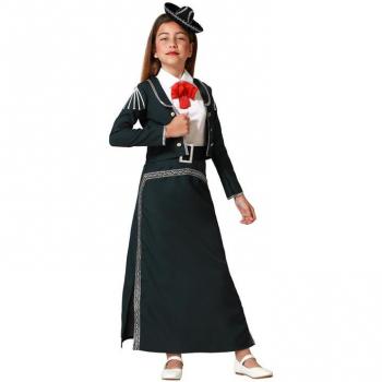 Disfraz de Mariachi falda negra con cinturón para niña de Atosa