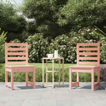 Sillas de jardín 2 piezas madera maciza Douglas 50x48x91,5 cm y Sillas de jardín 2 uds madera abeto Douglas 40,5x48x91,5 cm Vidaxl Marrón