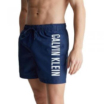 Calvin Klein Men's Regular Fit Swim Trunks - Signature Navy - Size Large