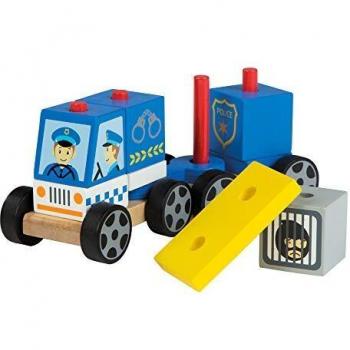 WOOMAX - Coche policía modular de madera natural