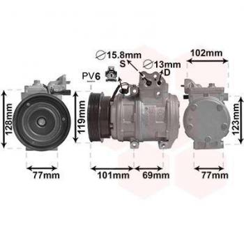 Compresor de aire acondicionado VAN WEZEL 8200K222