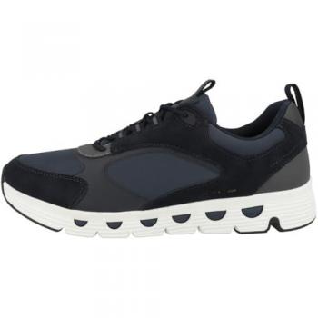 Geox Zapatillas Spherica Ecub-4 para Hombre, color Azul Colombino Oscuro/azul Marino, modelo U46HRA 0FU22-C4KF4, características: plano, con cordones, estilo casual